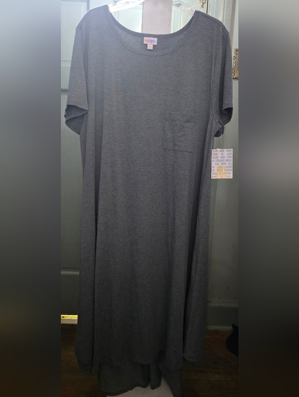 LuLaRoe Heather Gray Crewneck Dress